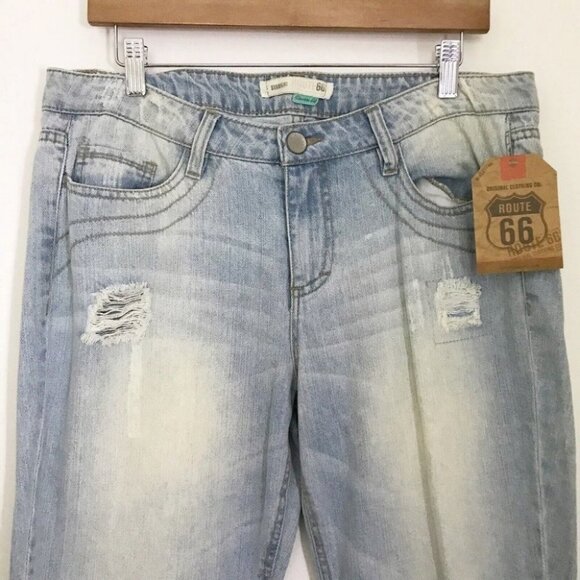 Route 66 Jeans Original Clothing Classic Fit Straight Distressed Size 10 New - Picture 3 of 12